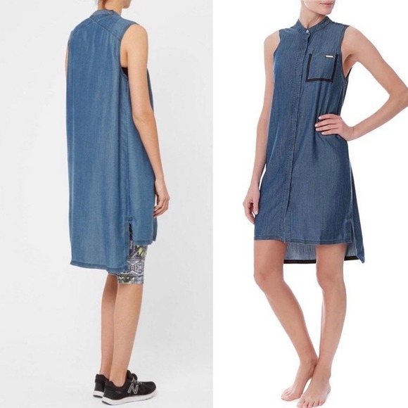 Sweaty Betty Bahia Chambray Shirt Dress - Picture 2 of 9